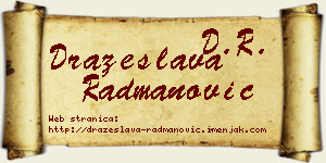 Dražeslava Radmanović vizit kartica
